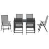 vidaXL Ensemble de salle à manger pour jardin 7 pcs Anthracite Acier