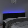 vidaXL T&ecirc;te de lit &agrave; LED Noir 144x5x78/88 cm Velours