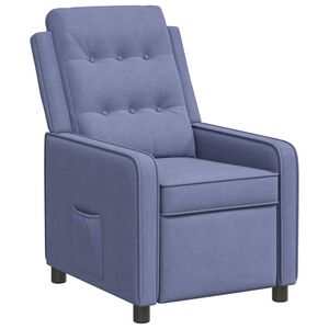 vidaXL Fauteuil inclinable Bleu denim 65 x 93 x 102 cm Tissu