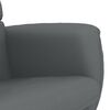 vidaXL Fauteuil inclinable avec repose-pied gris similicuir