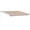 vidaXL Auvent r&eacute;tractable Beige 350 x 250 cm Polyester et m&eacute;tal