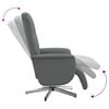 vidaXL Fauteuil inclinable avec repose-pieds gris fonc&eacute; tissu