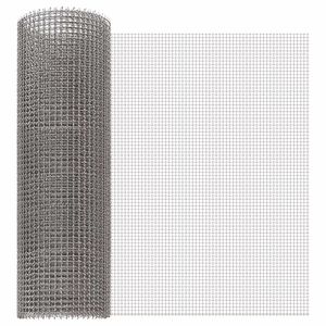 vidaXL &Eacute;cran en maille 40 x 200 cm 3 Mesh Acier Inoxydable 201 Argent&eacute;