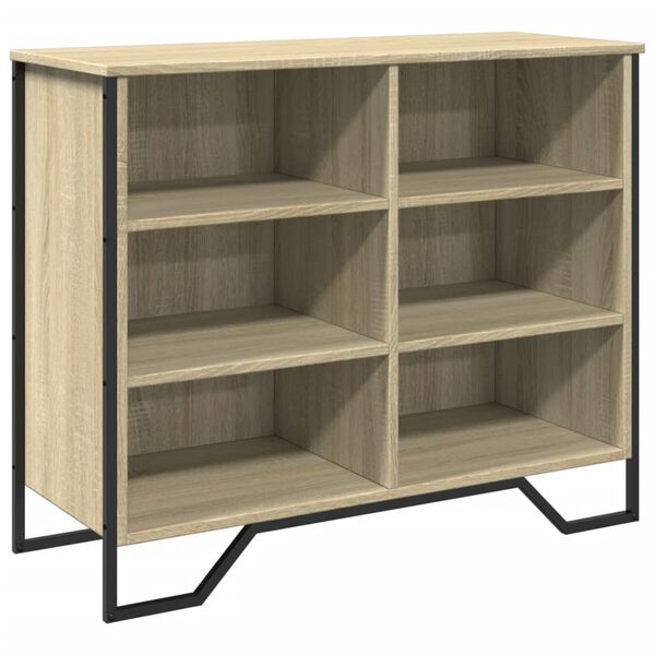 vidaXL Buffet ch&ecirc;ne sonoma 91x35,5x74,5 cm bois d'ing&eacute;nierie