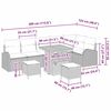 vidaXL Ensemble de canap&eacute; de jardin avec coussin 9 pcs Beige polyrotin