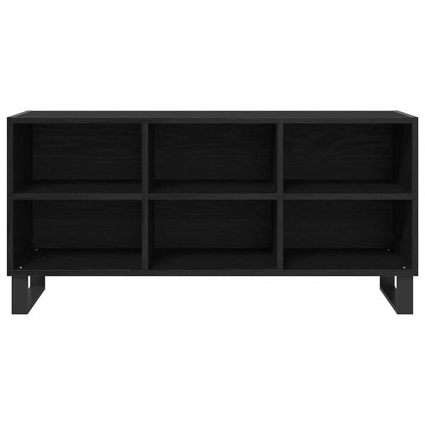 vidaXL Meuble TV Ch&ecirc;ne noir 103,5 x 30 x 50 cm Bois d'ing&eacute;nierie