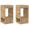 vidaXL Table d'appoint 2 pc Ch&ecirc;ne artisanal 30 x 30 x 56 cm