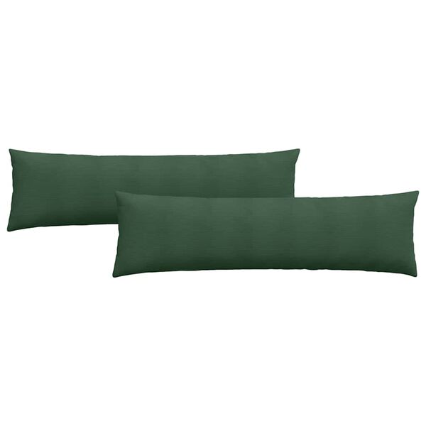 vidaXL Coussins de canapé 2 pcs Vert foncé 145 x 40 cm