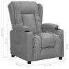 vidaXL Fauteuil inclinable Gris Similicuir