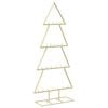 vidaXL Sapin de No&euml;l en m&eacute;tal avec support KUOPIO 125 cm Acier Dor&eacute;