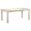 vidaXL Table à manger blanc 180x90x76 cm Bois de manguier massif