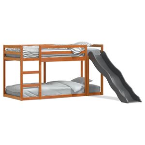 vidaXL Lit superpos&eacute; avec toboggan et &eacute;chelle sans matelas 90x200 cm