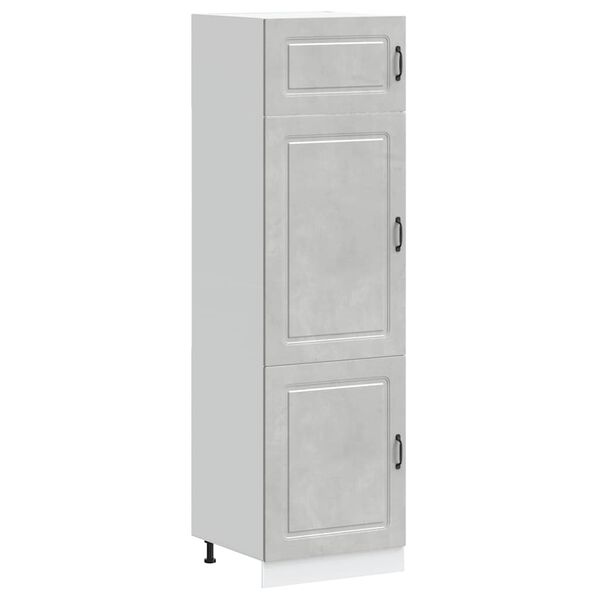 vidaXL Armoire de cuisine Kalmar gris béton bois d'ingénierie