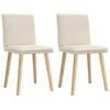 vidaXL Chaises à manger lot de 2 Lin