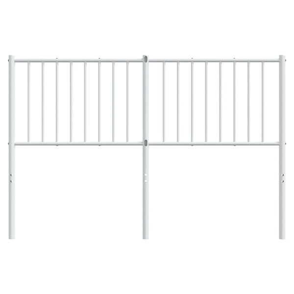 vidaXL Tête de lit métal blanc 135 cm