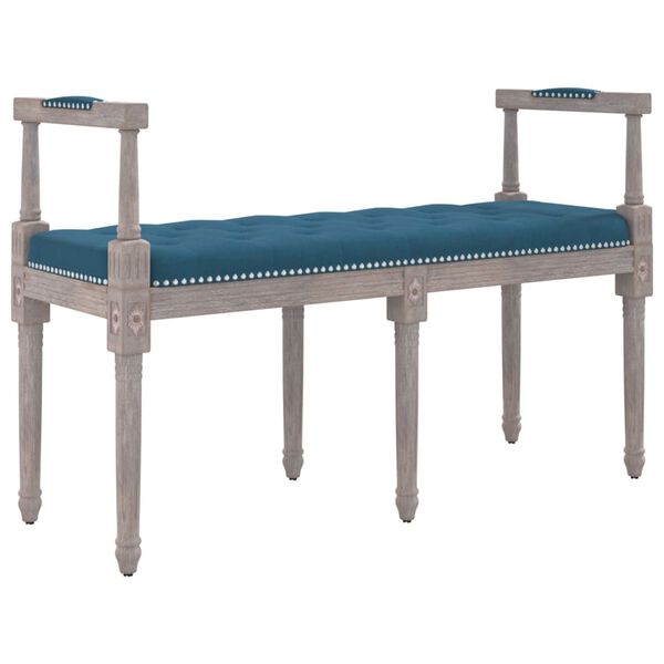 vidaXL Banc Bleu 110x40x70 cm Velours