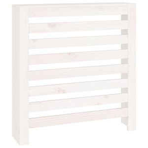 vidaXL Cache-radiateur Blanc 79,5x19x84 cm Bois massif de pin