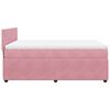 vidaXL Sommier &agrave; lattes de lit avec matelas Rose 140x190 cm Velours