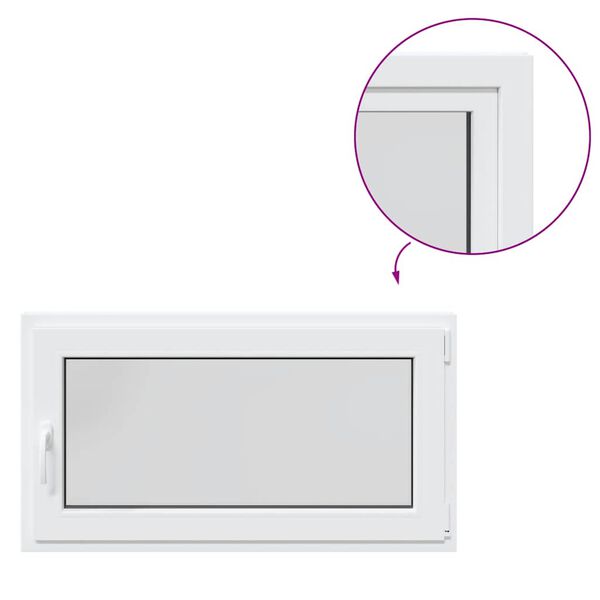 vidaXL Fenêtre de sous-sol« RISOR » 110 x 70 cm oscillo-battante DIN droite blanche