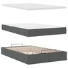 vidaXL Cadre de lit ottoman avec matelas gris foncé 120x190 cm tissu