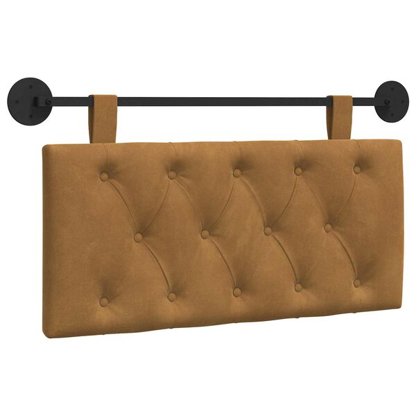 vidaXL T&ecirc;te de lit suspendue Marron 100 x 55 x 7 cm Velours
