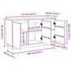 vidaXL Buffet Ch&ecirc;ne brun 111 x 34 x 60 cm Pin massif