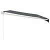vidaXL Auvent r&eacute;tractable anthracite 5x3 m tissu et aluminium