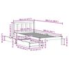 vidaXL Cadre de lit sans matelas cire marron 100x200cm bois pin massif