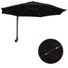 vidaXL Parasol de jardin Noir 248 x 248 x 148 cm Polyester et Acier