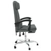 vidaXL Fauteuil de massage inclinable de bureau Gris fonc&eacute; Tissu