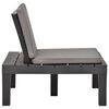 vidaXL Chaise de salon de jardin avec coussin Plastique Anthracite