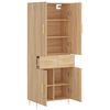 vidaXL Buffet haut Ch&ecirc;ne sonoma 69,5x34x180 cm Bois d'ing&eacute;nierie