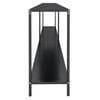 vidaXL Table console Noir 200x35x75,5 cm Verre tremp&eacute;