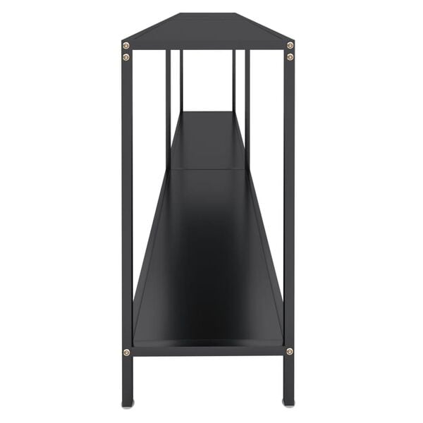 vidaXL Table console Noir 200x35x75,5 cm Verre tremp&eacute;
