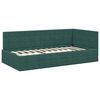 vidaXL Cadre de lit d'angle Vert fonc&eacute; 100 cm x 200 cm Velours