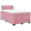 vidaXL Sommier &agrave; lattes de lit avec matelas Rose 120x200 cm Velours