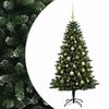 vidaXL Arbre de No&euml;l Artificiel avec Boule 150 cm 150 LED Blanc chaud