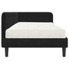 vidaXL Cadre de lit d'angle avec matelas Noir 100 x 200 cm Velours