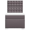 vidaXL Sommier à lattes de lit avec matelas Gris 90x200 cm Similicuir