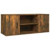 vidaXL Meuble TV Ch&ecirc;ne fum&eacute; 100x35x40 cm Bois d'ing&eacute;nierie
