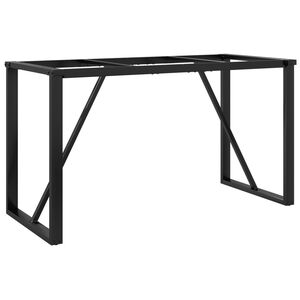 vidaXL Pieds de table &agrave; manger cadre en O 140x60x73 cm acier