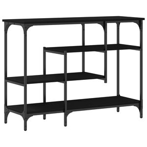 vidaXL Table Console avec &eacute;tag&egrave;re Ch&ecirc;ne noir 100 x 35 x 75 cm