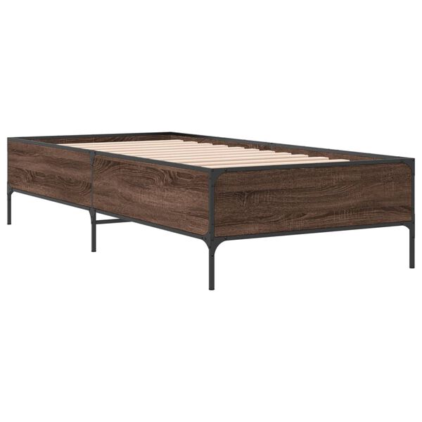 vidaXL Cadre de lit sans matelas ch&ecirc;ne marron 90x190 cm