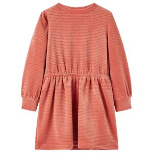 Robe enfants à manches longues rose moyen 104