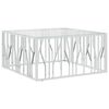 vidaXL Table basse 100x100x50 cm acier inoxydable et verre