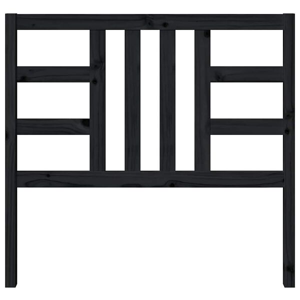 vidaXL Tête de lit Noir 106x4x100 cm Bois massif de pin