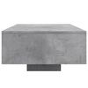 vidaXL Table basse avec lumières LED gris béton 85x55x31 cm