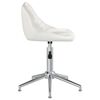 vidaXL Chaises pivotantes &agrave; manger lot de 6 blanc similicuir