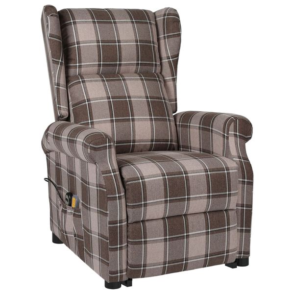 vidaXL Fauteuil de massage Beige Tissu