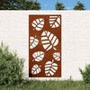 vidaXL D&eacute;coration murale jardin 105x55 cm acier corten design feuille